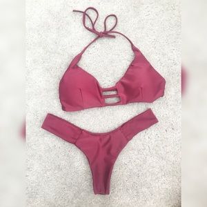 Burgundy bikini